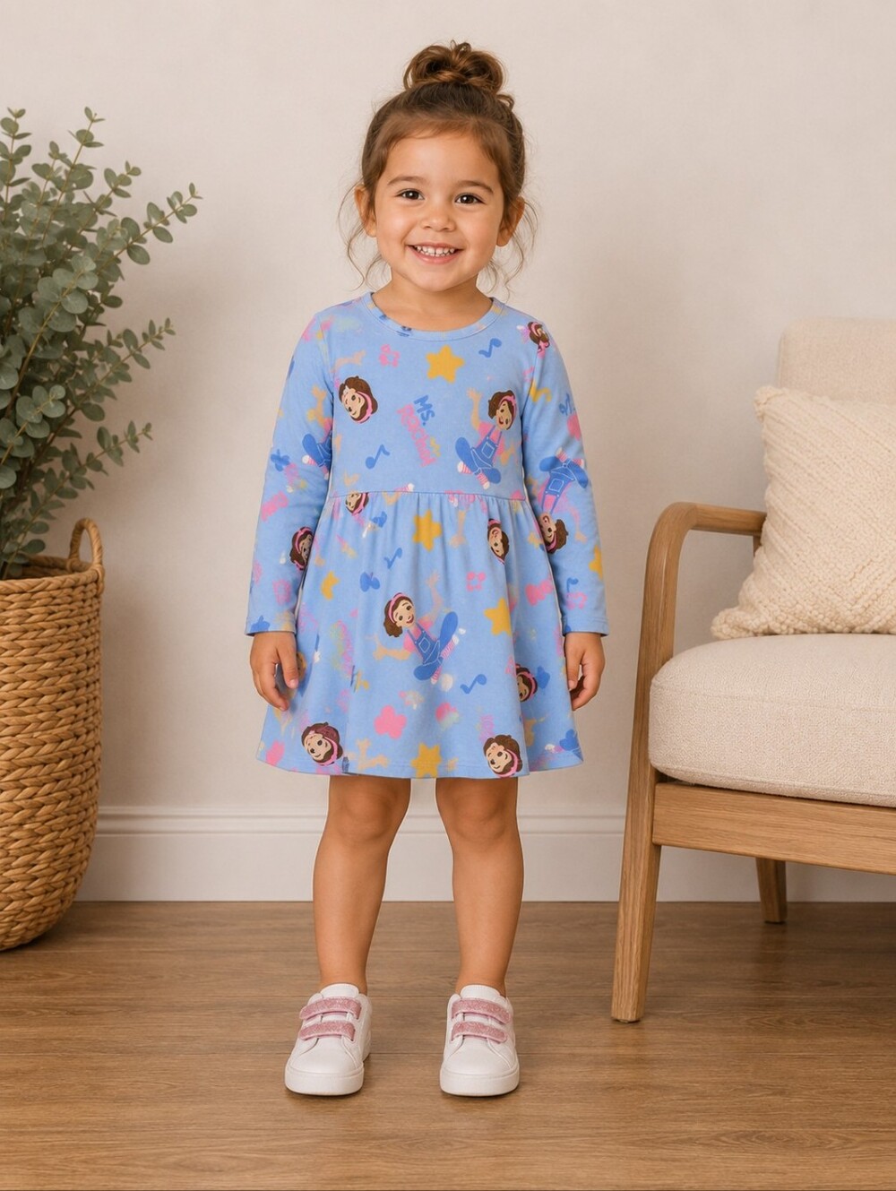 Ms Rachel Light Blue Long Sleeve Dress Size 3t